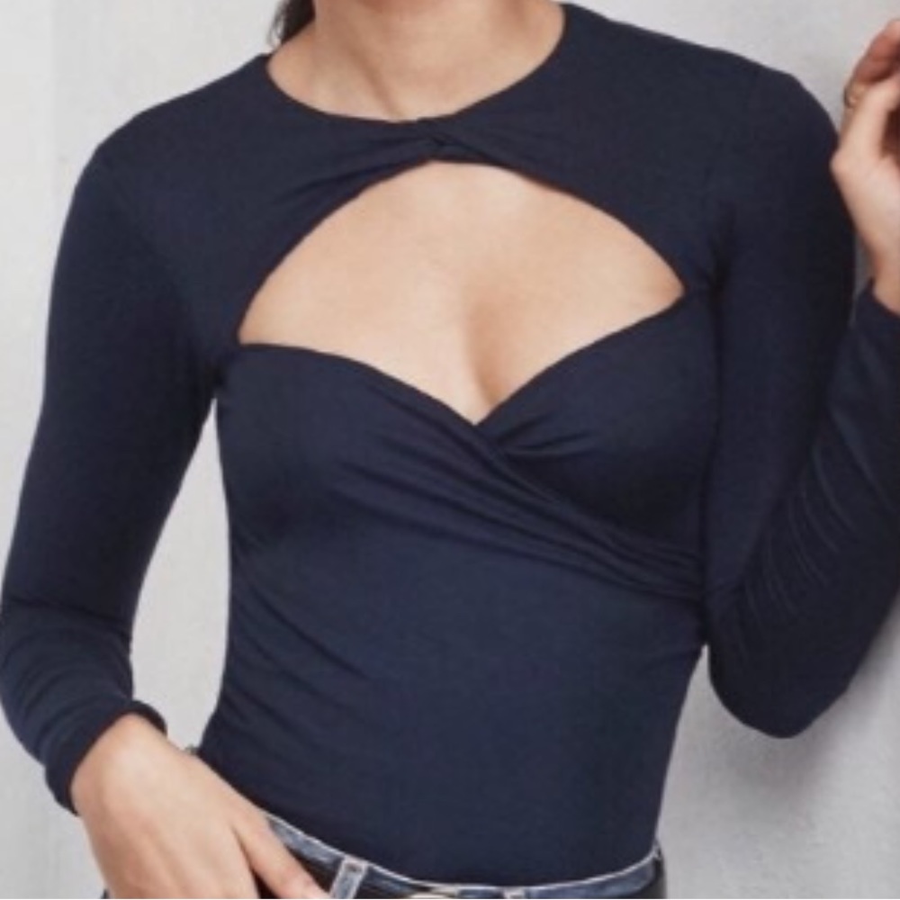 Cutout Long Sleeve Bodysuit